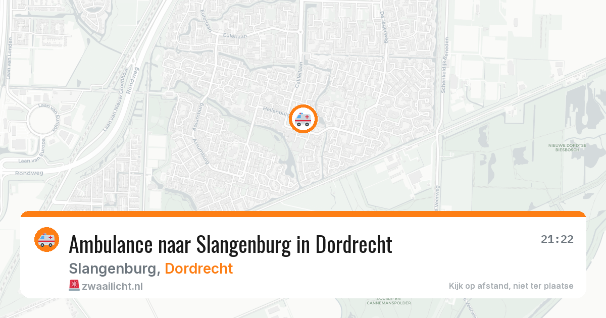 Ambulance naar Slangenburg in Dordrecht — 5 apr 2026