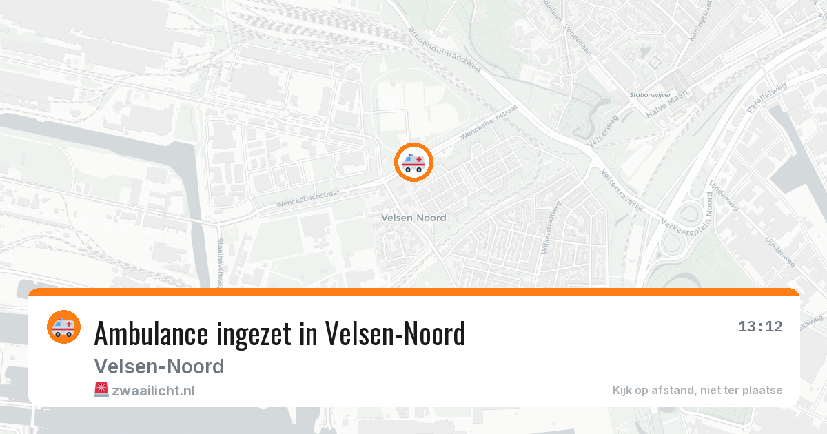 Ambulance ingezet in Velsen-Noord — 21 jun 2026