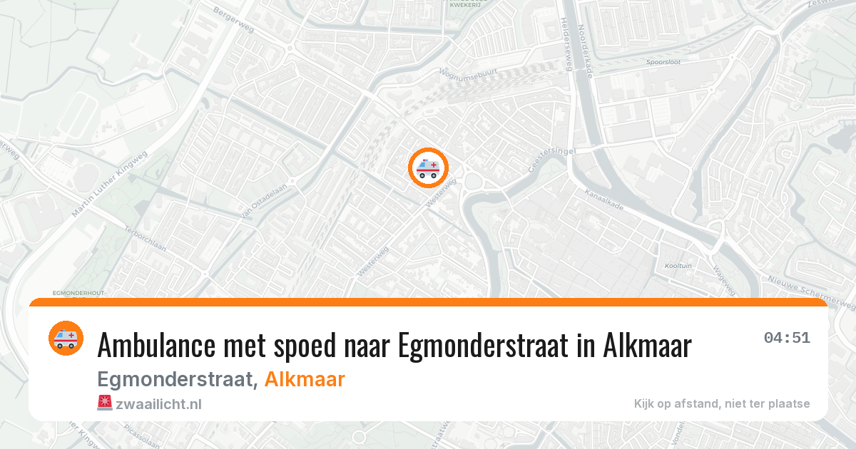 Ambulance met spoed naar Egmonderstraat in Alkmaar — 13 aug 2026
