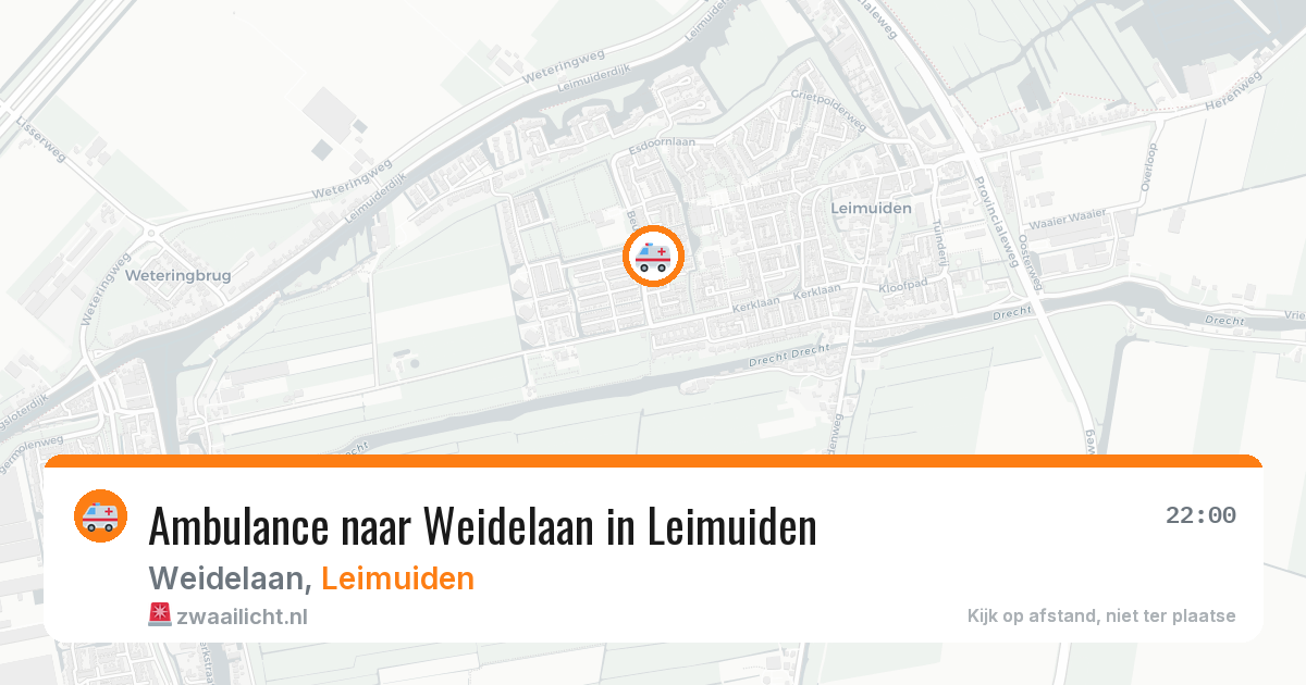 Ambulance naar Weidelaan in Leimuiden — 21 apr 2026