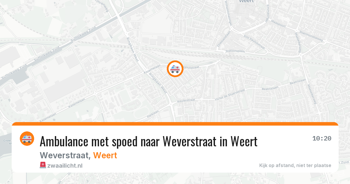 Ambulance met spoed naar Weverstraat in Weert — 29 mrt 2026