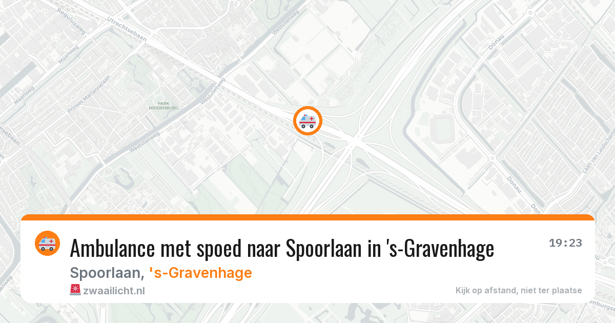 Ambulance met spoed naar Spoorlaan in 's-Gravenhage — 11 aug 2026