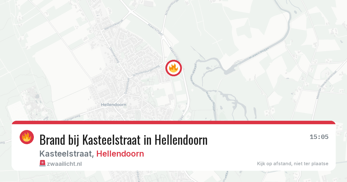 Brand bij Kasteelstraat in Hellendoorn — 12 aug 2026