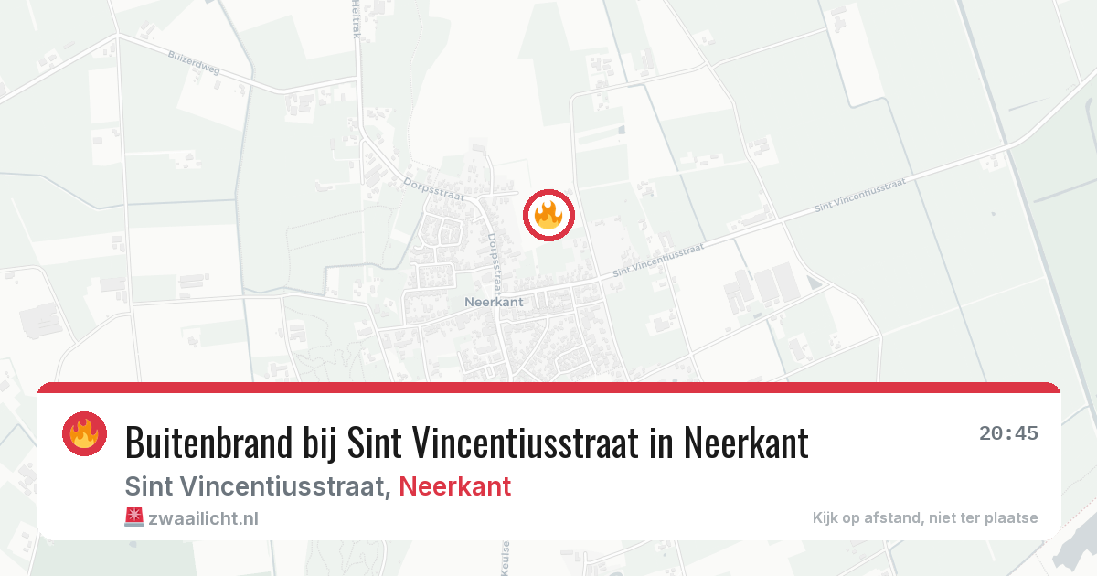 Buitenbrand bij Sint Vincentiusstraat in Neerkant — 21 mei 2026