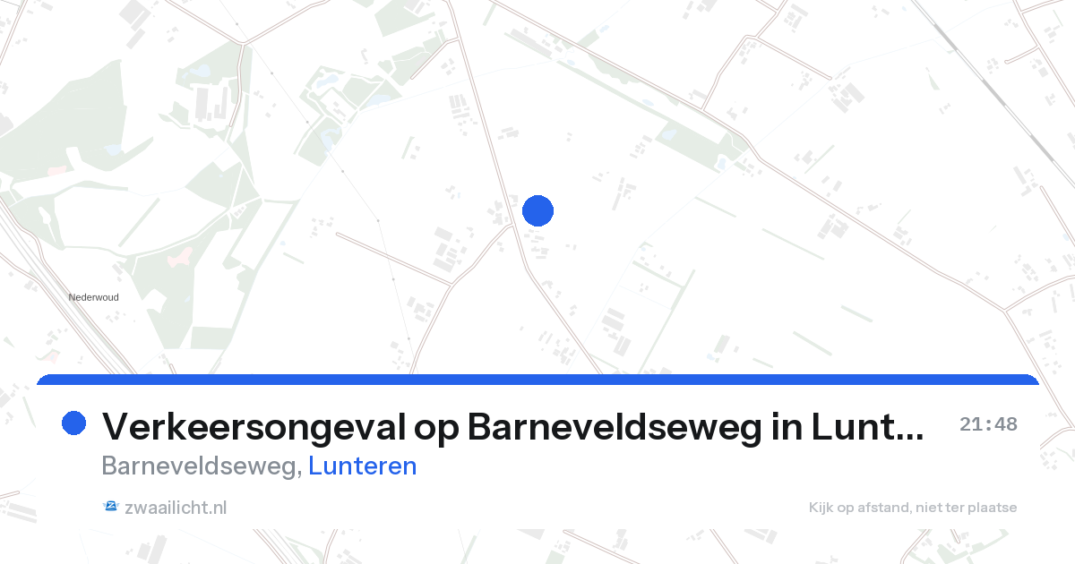 Verkeersongeval op Barneveldseweg in Lunteren — 27 aug 2026