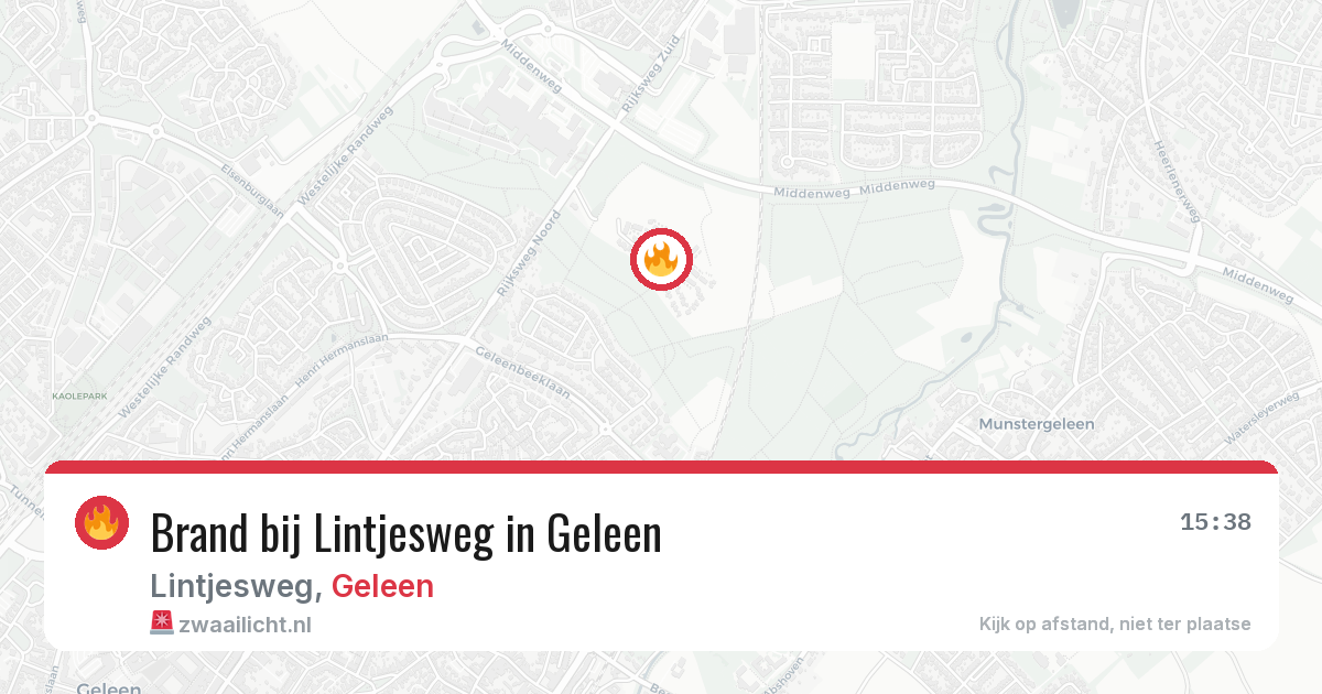 Brand bij Lintjesweg in Geleen — 10 jul 2026
