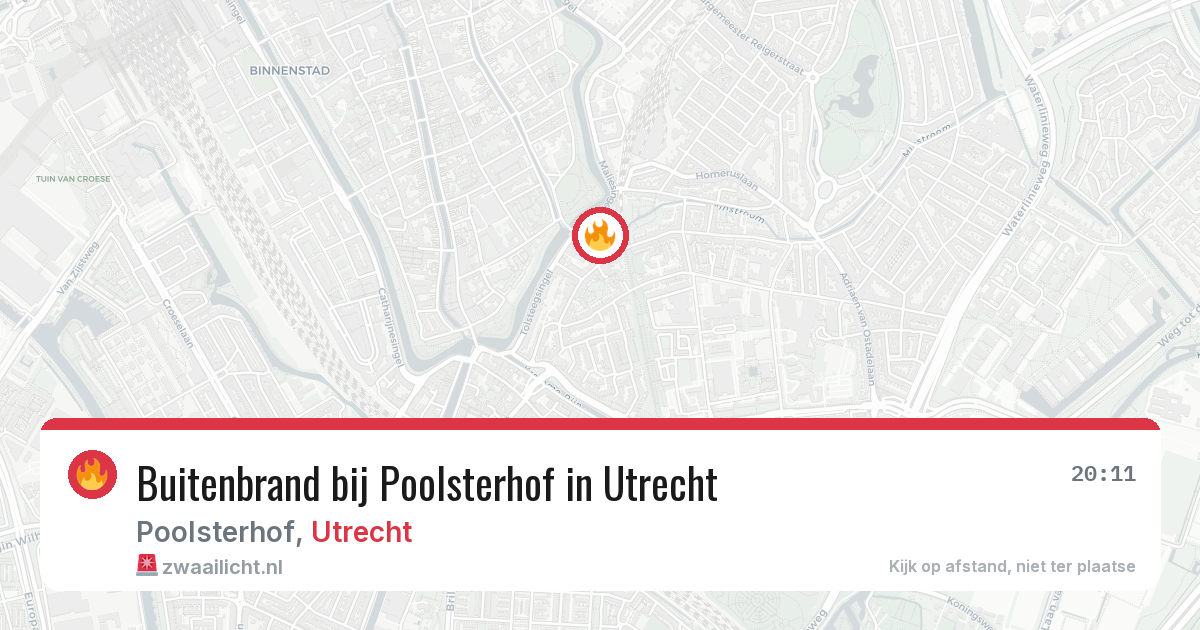 Buitenbrand bij Poolsterhof in Utrecht — 17 mrt 2026
