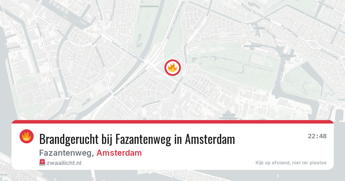 Brandgerucht bij Fazantenweg in Amsterdam — 13 apr 2026