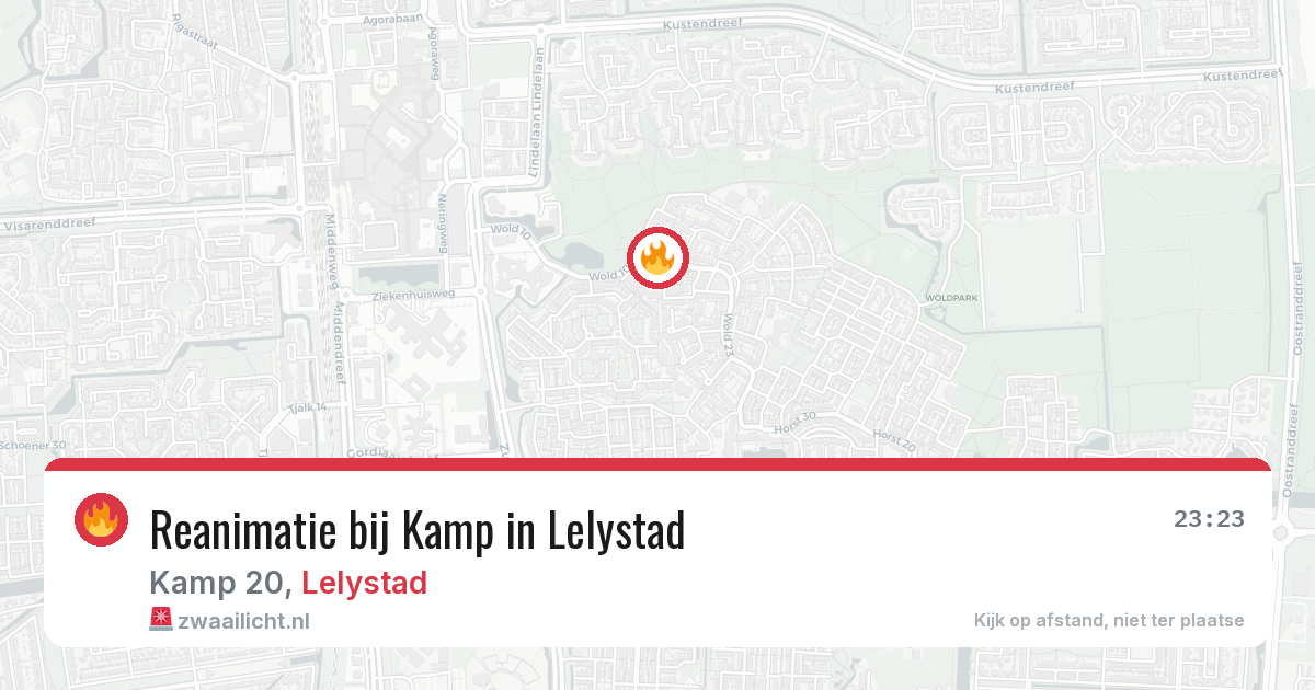 Reanimatie bij Kamp in Lelystad — 9 mrt 2026