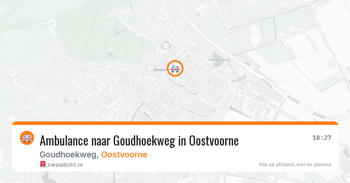 Ambulance naar Goudhoekweg in Oostvoorne — 21 jun 2026