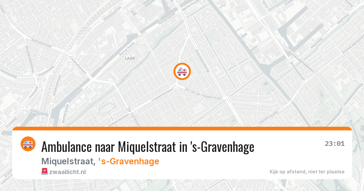 Ambulance naar Miquelstraat in 's-Gravenhage — 11 mei 2026
