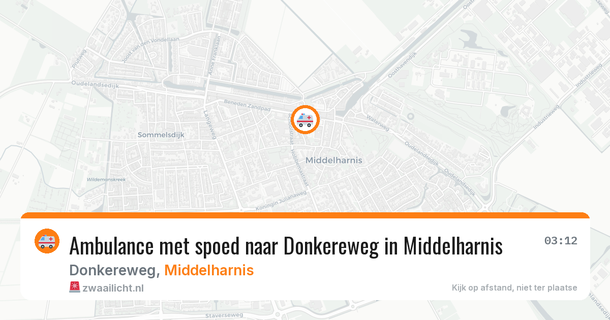 Ambulance met spoed naar Donkereweg in Middelharnis — 13 jun 2026