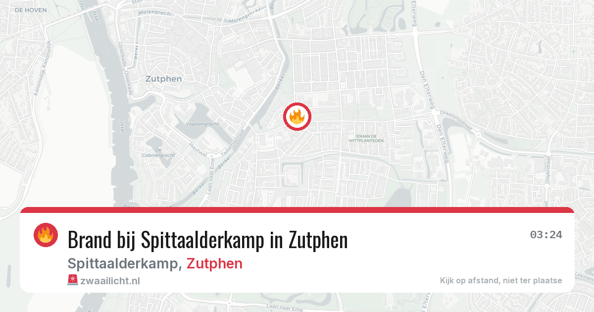 Brand bij Spittaalderkamp in Zutphen — 28 jun 2026