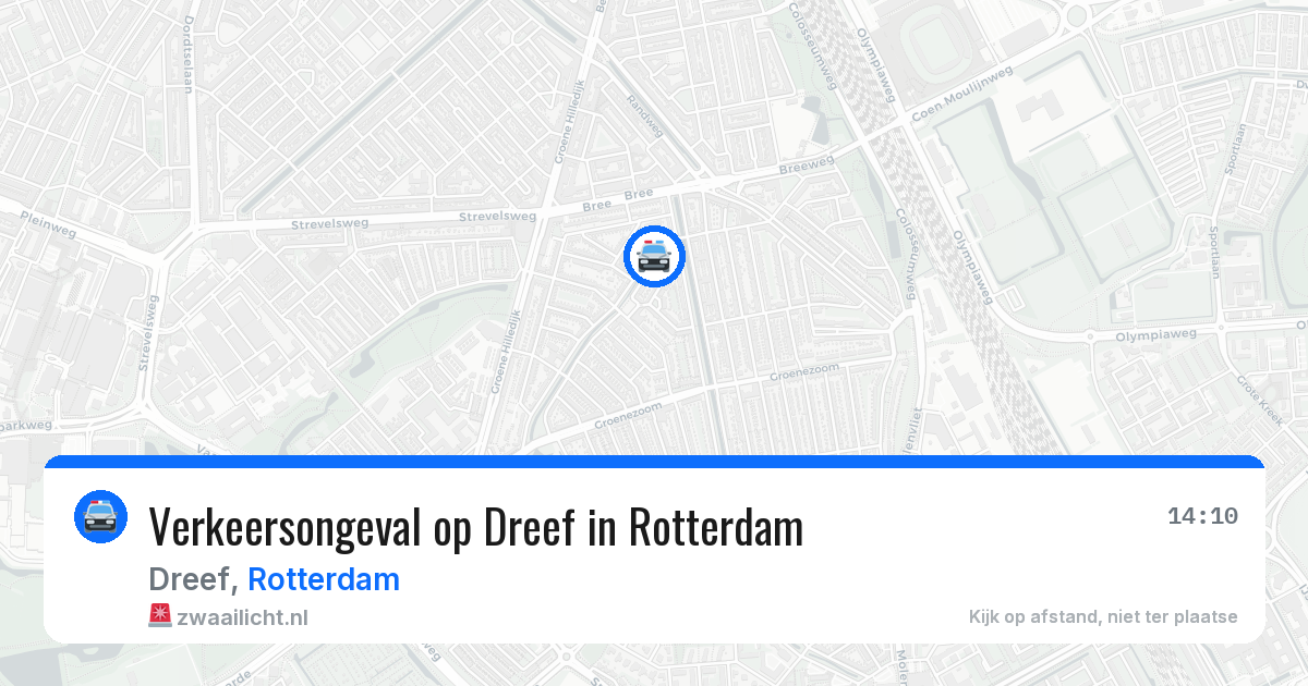 Verkeersongeval op Dreef in Rotterdam — 14 jun 2026
