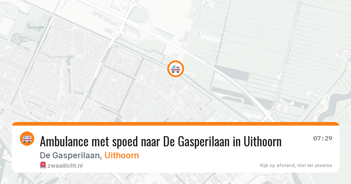 Ambulance met spoed naar De Gasperilaan in Uithoorn — 28 mrt 2026