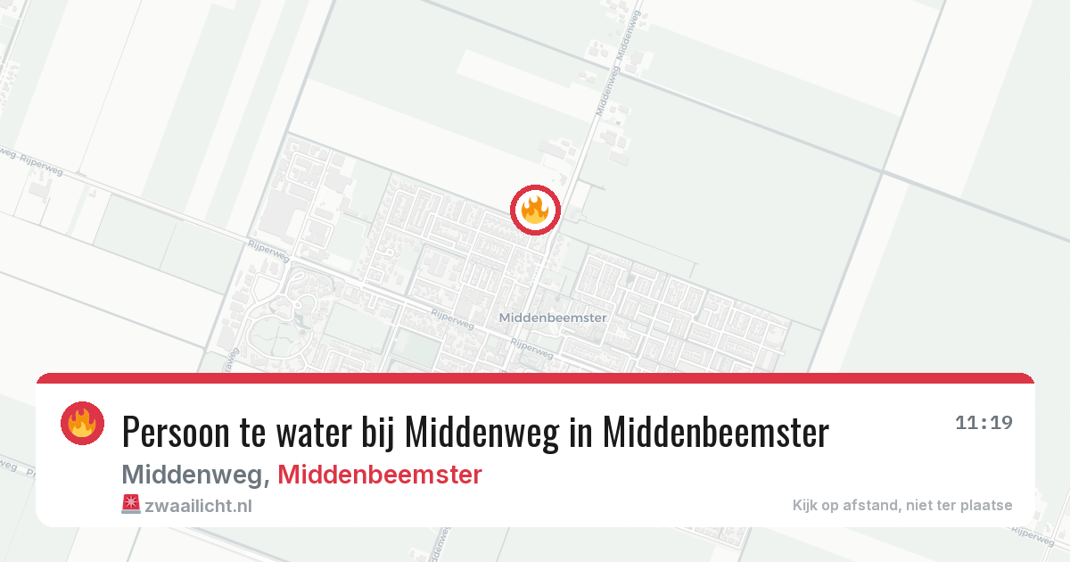 Persoon te water bij Middenweg in Middenbeemster — 30 apr 2026