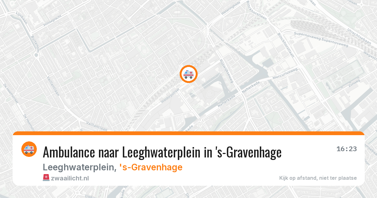 Ambulance naar Leeghwaterplein in 's-Gravenhage — 18 mrt 2026