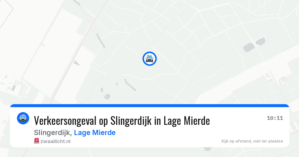Verkeersongeval op Slingerdijk in Lage Mierde — 15 jul 2026