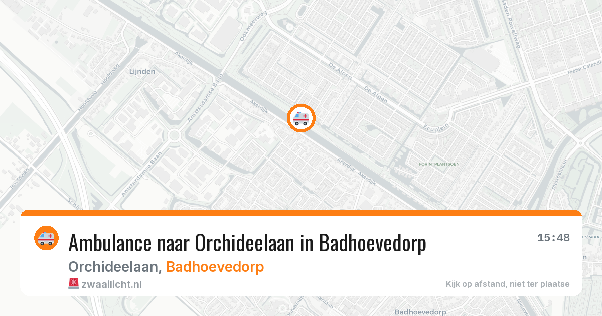 Ambulance naar Orchideelaan in Badhoevedorp — 25 jun 2026
