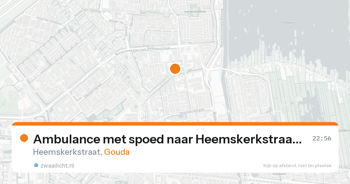 Ambulance met spoed naar Heemskerkstraat in Gouda — 18 aug 2026