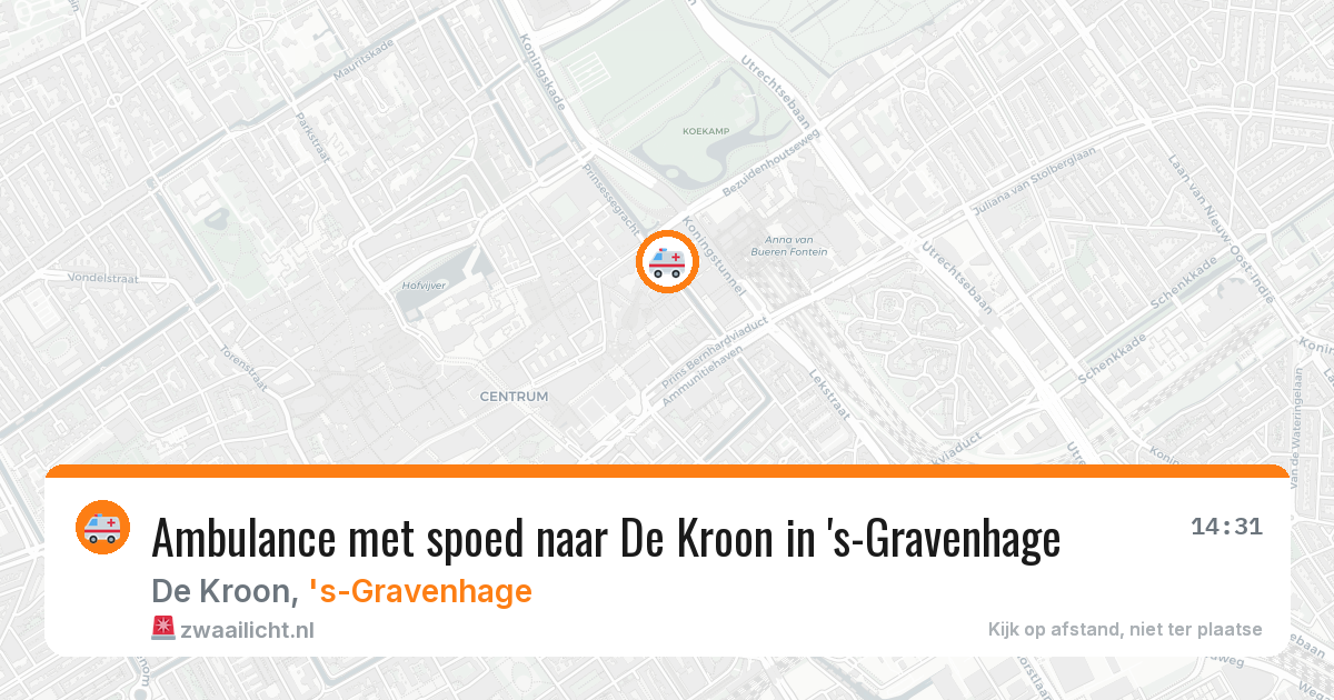 Ambulance met spoed naar De Kroon in 's-Gravenhage — 19 jun 2026