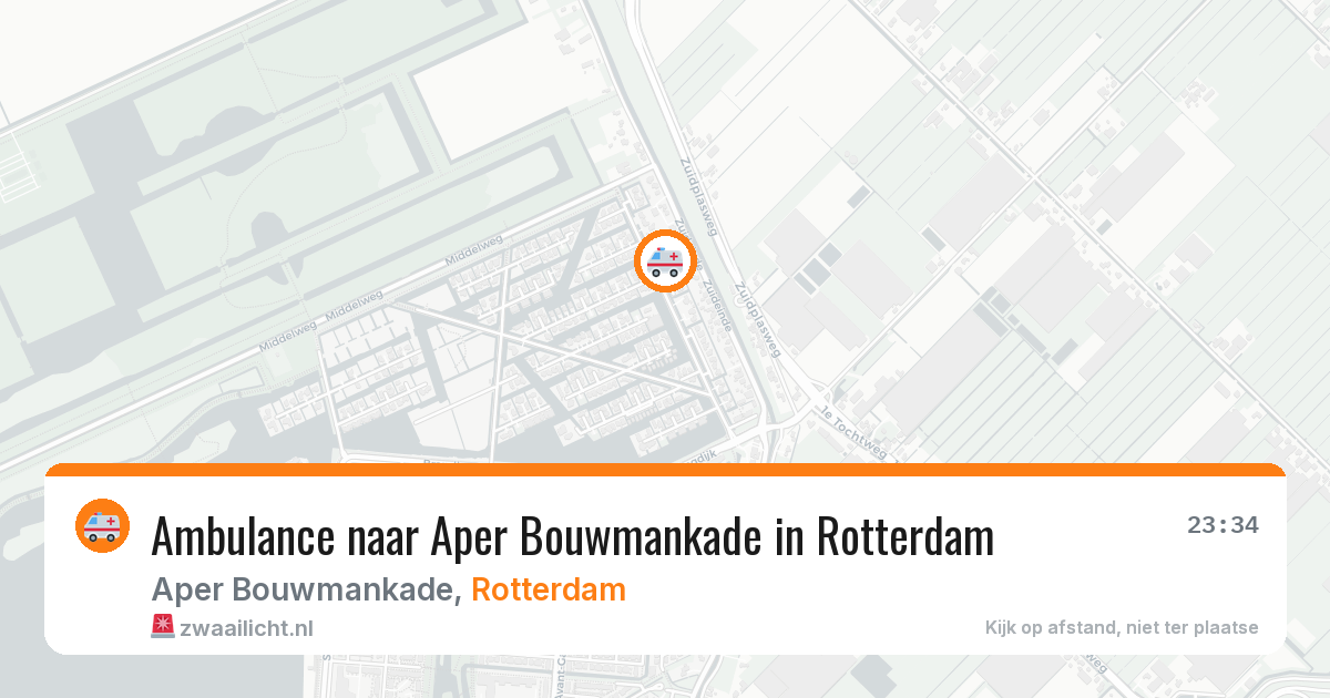 Ambulance naar Aper Bouwmankade in Rotterdam — 1 jun 2026
