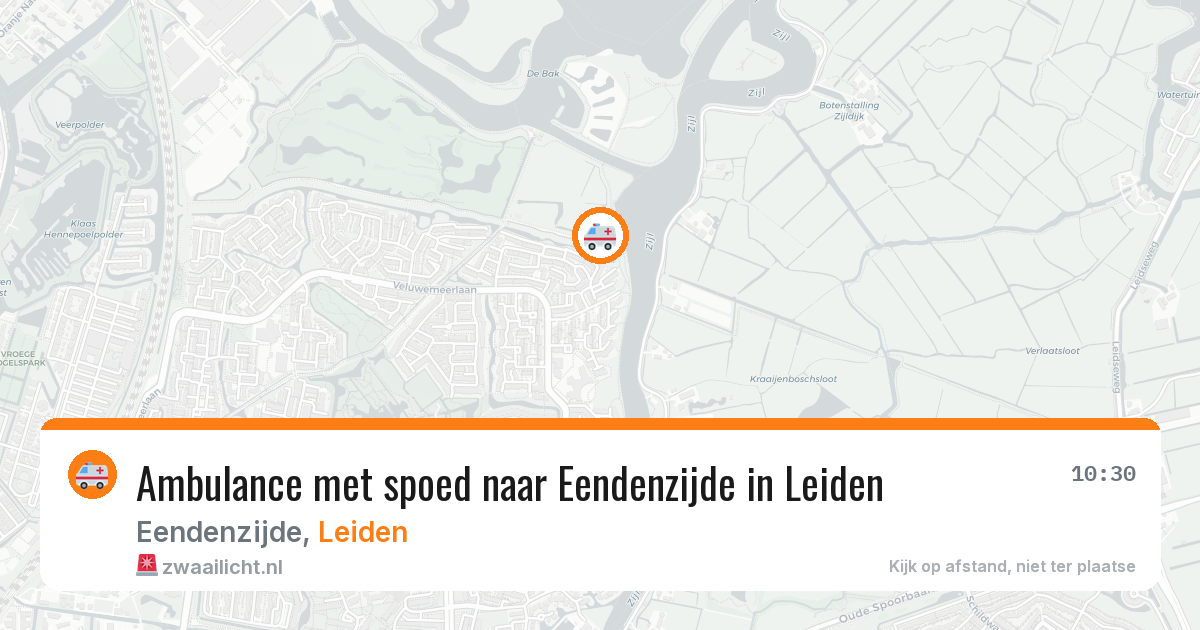 Ambulance met spoed naar Eendenzijde in Leiden — 29 jun 2026