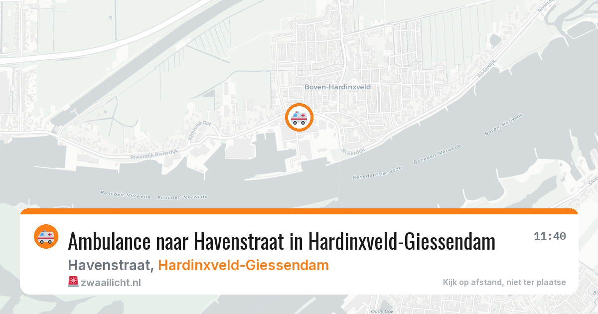 Ambulance naar Havenstraat in Hardinxveld-Giessendam — 25 jul 2026