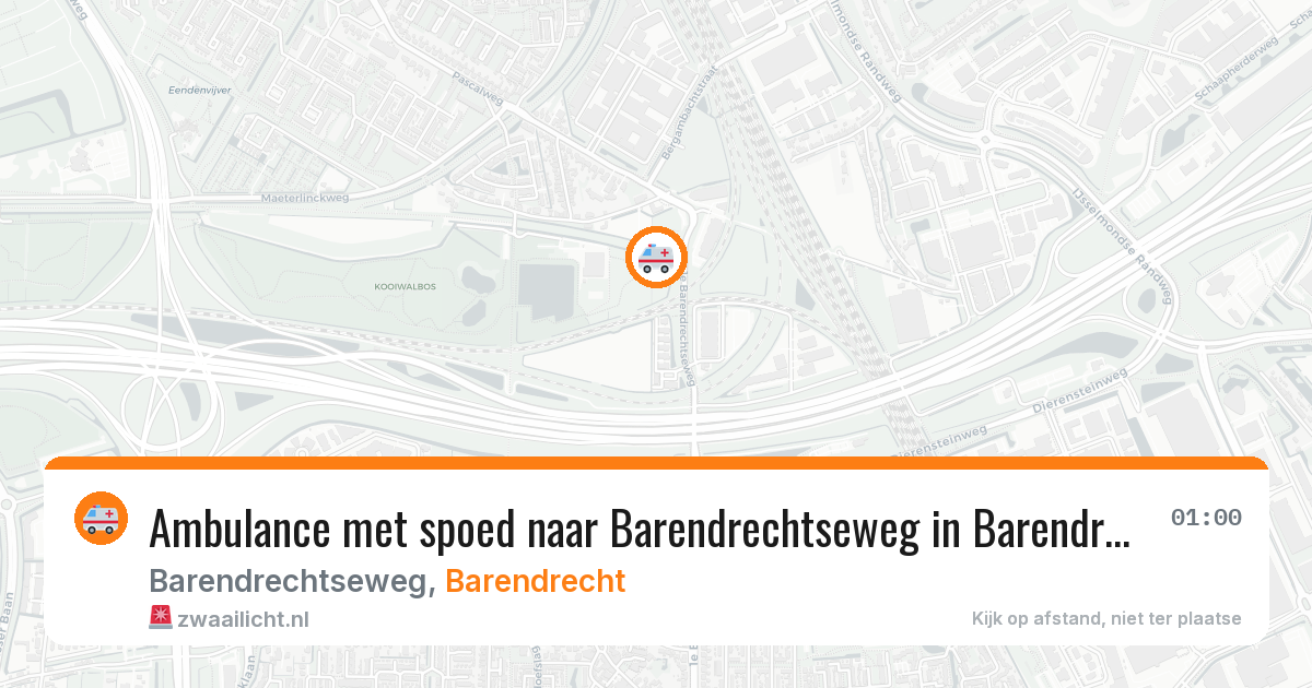 Ambulance met spoed naar Barendrechtseweg in Barendrecht — 29 jan 2026