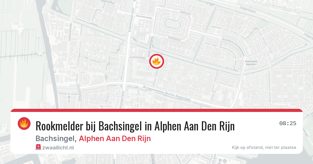 Rookmelder bij Bachsingel in Alphen Aan Den Rijn — 12 jun 2026