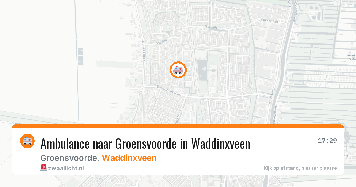 Ambulance naar Groensvoorde in Waddinxveen — 22 apr 2026