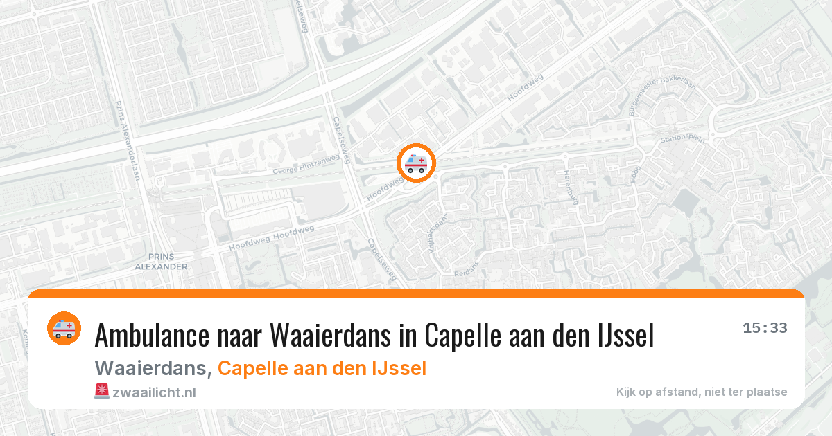 Ambulance naar Waaierdans in Capelle aan den IJssel — 9 aug 2026