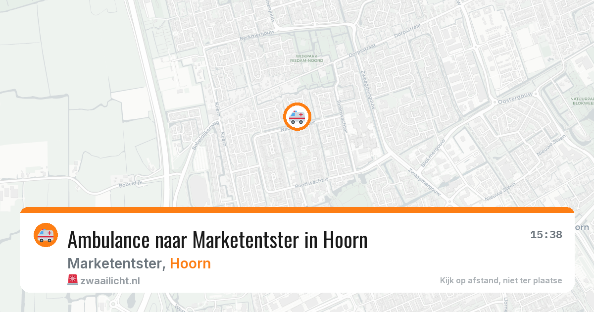 Ambulance naar Marketentster in Hoorn — 19 mrt 2026