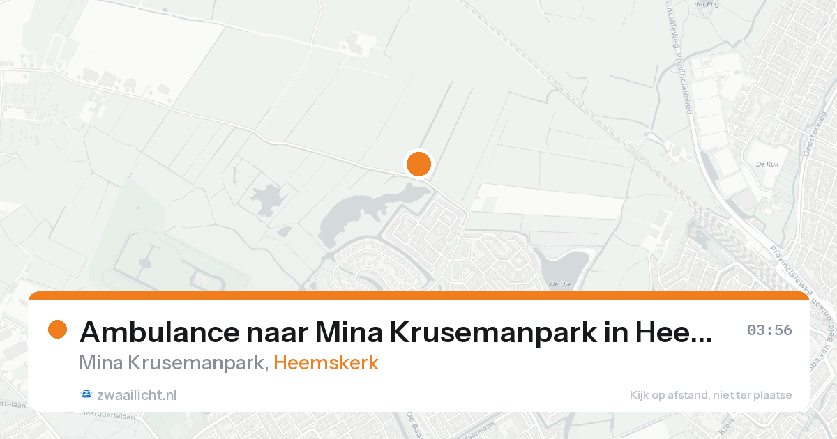 Ambulance naar Mina Krusemanpark in Heemskerk — 24 aug 2026