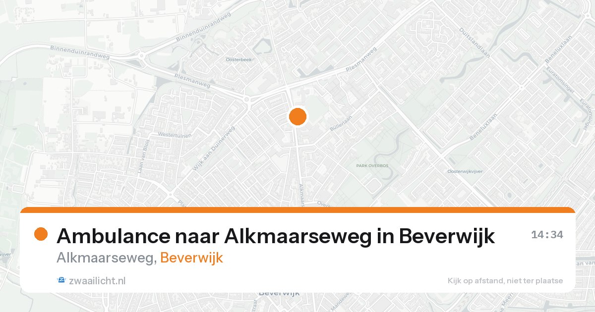 Ambulance naar Alkmaarseweg in Beverwijk — 19 aug 2026