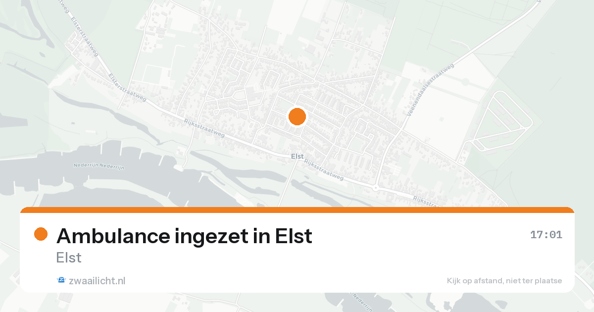 Ambulance ingezet in Elst — 30 jan 2026
