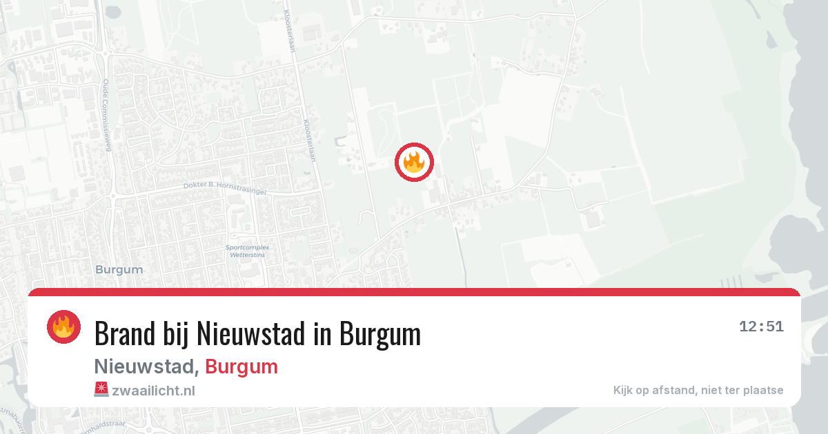 Brand bij Nieuwstad in Burgum — 18 jun 2026
