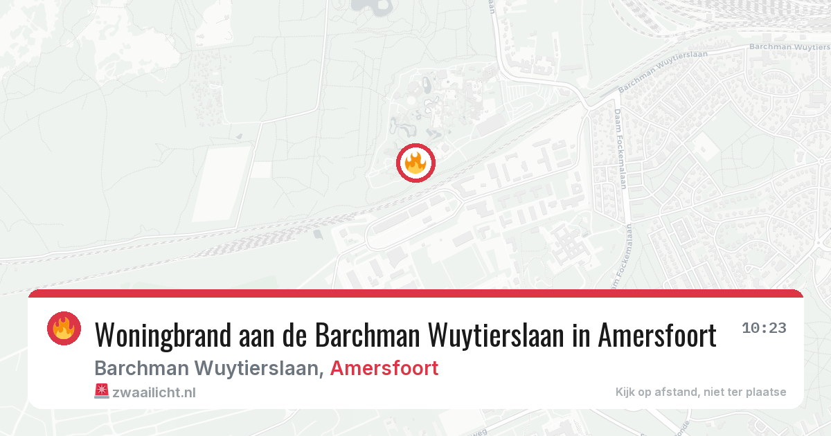 Woningbrand aan de Barchman Wuytierslaan in Amersfoort — 28 jun 2026