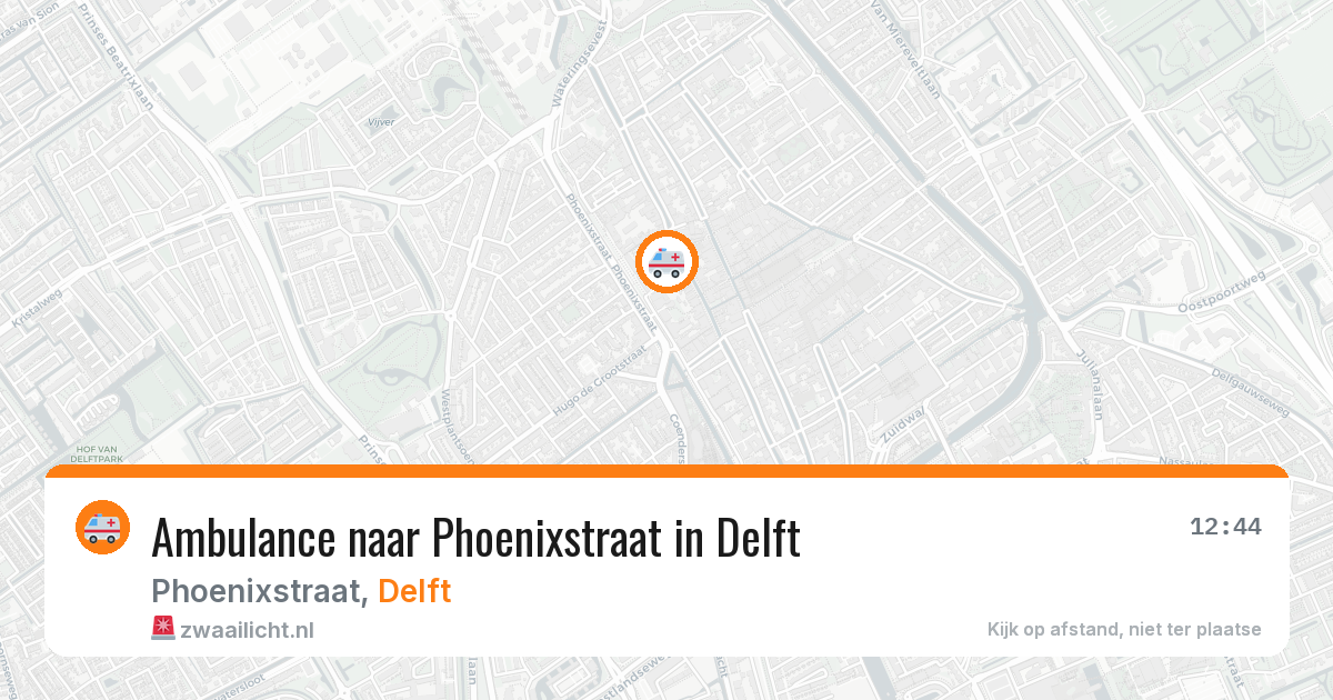 Ambulance naar Phoenixstraat in Delft — 13 mei 2026