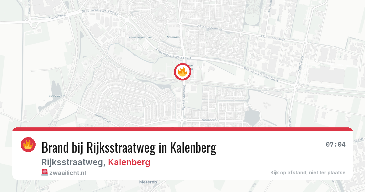 Brand bij Rijksstraatweg in Kalenberg — 15 jun 2026