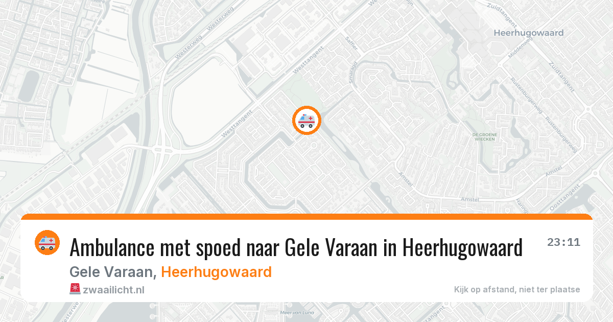 Ambulance met spoed naar Gele Varaan in Heerhugowaard — 25 jan 2026