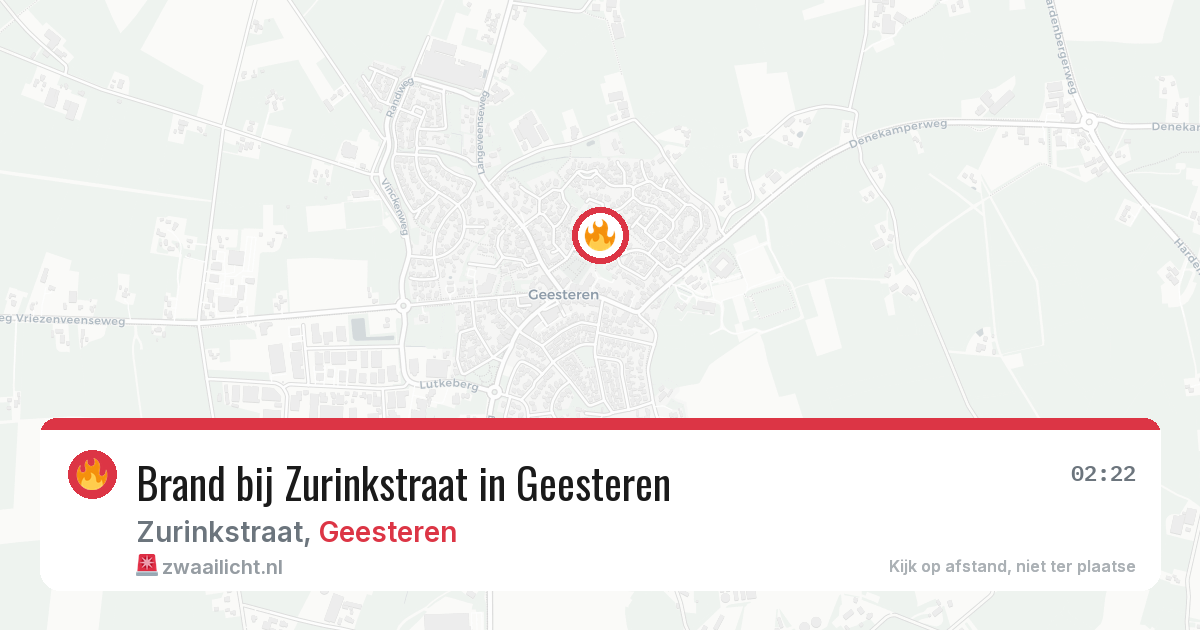 Brand bij Zurinkstraat in Geesteren — 26 jul 2026
