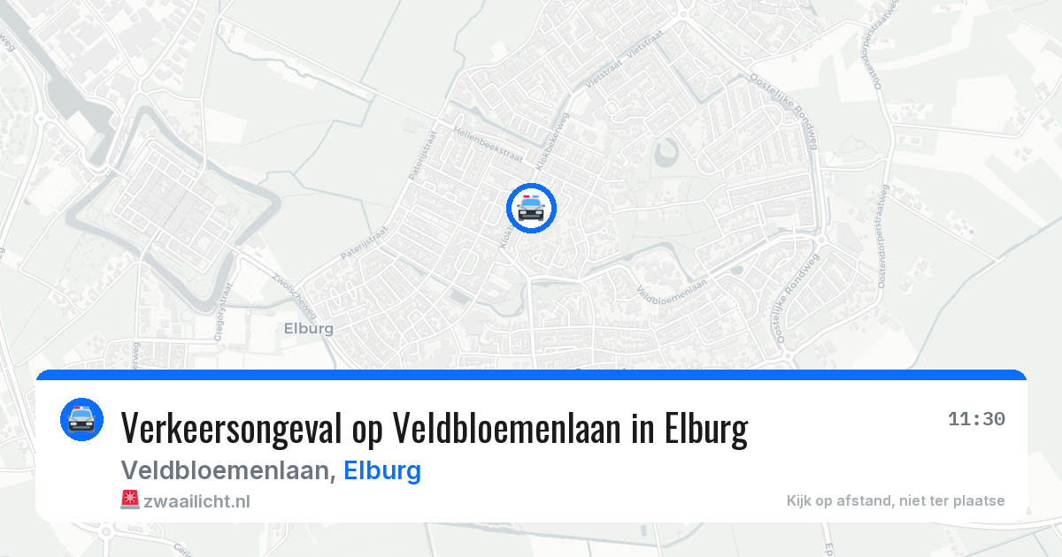 Verkeersongeval op Veldbloemenlaan in Elburg — 28 jul 2026