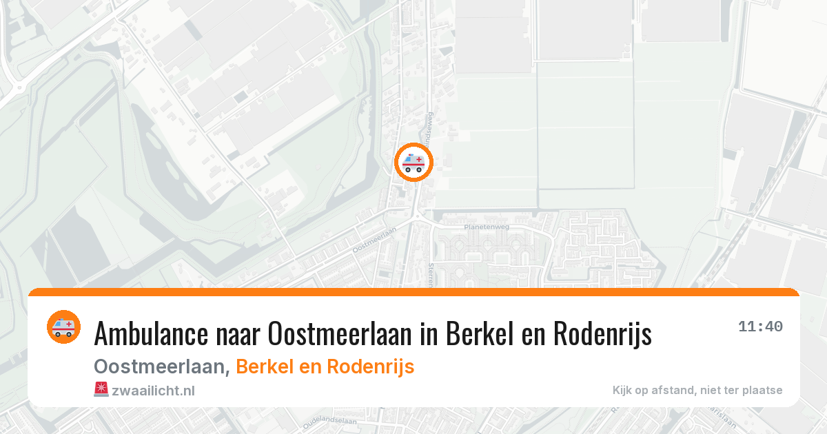 Ambulance naar Oostmeerlaan in Berkel en Rodenrijs — 14 mei 2026
