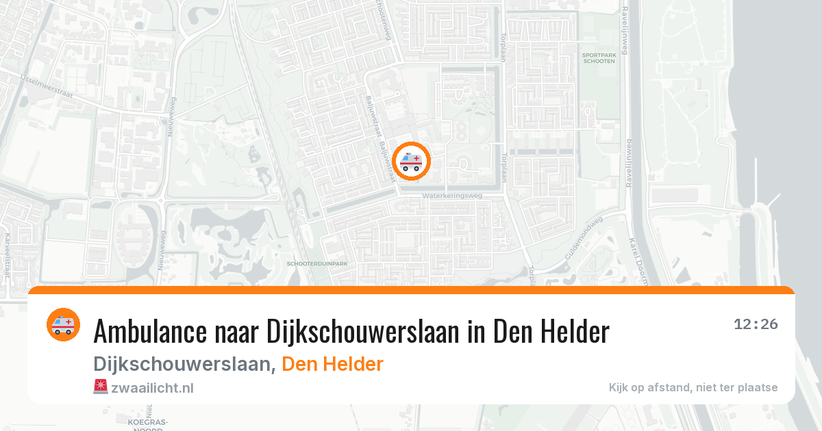 Ambulance naar Dijkschouwerslaan in Den Helder — 18 mrt 2026