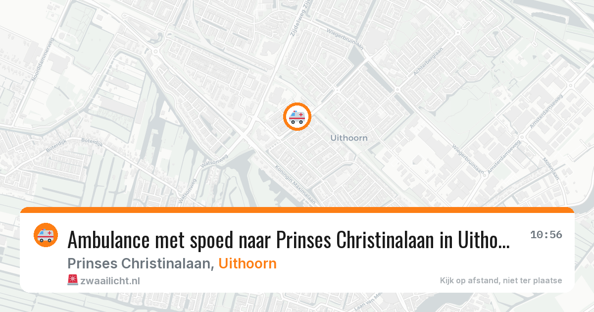 Ambulance met spoed naar Prinses Christinalaan in Uithoorn — 9 jun 2026