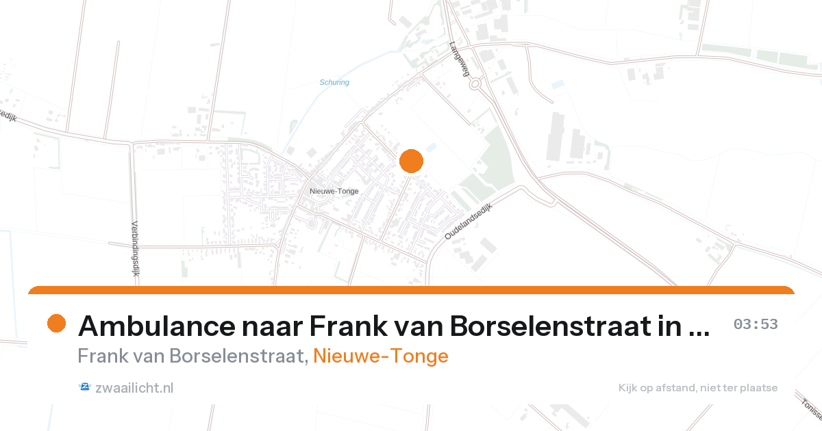 Ambulance naar Frank van Borselenstraat in Nieuwe-Tonge — 27 aug 2026