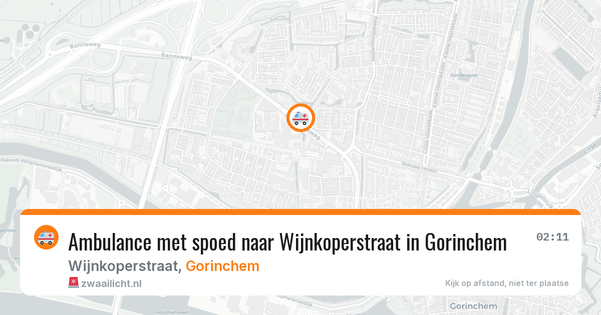 Ambulance met spoed naar Wijnkoperstraat in Gorinchem — 20 apr 2026