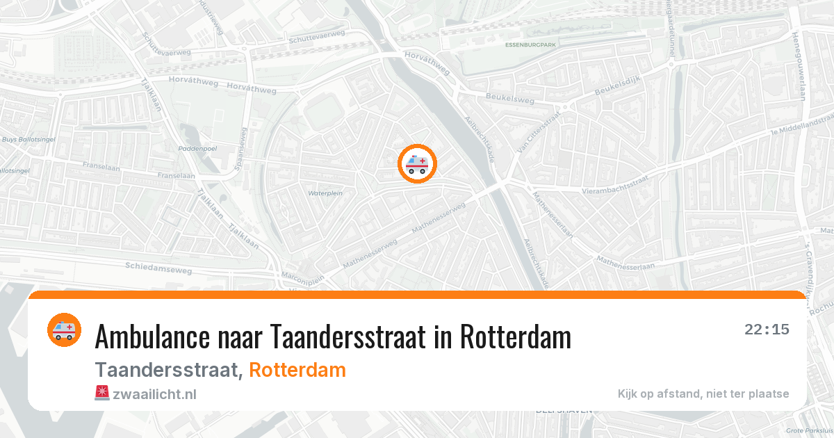 Ambulance naar Taandersstraat in Rotterdam — 15 apr 2026