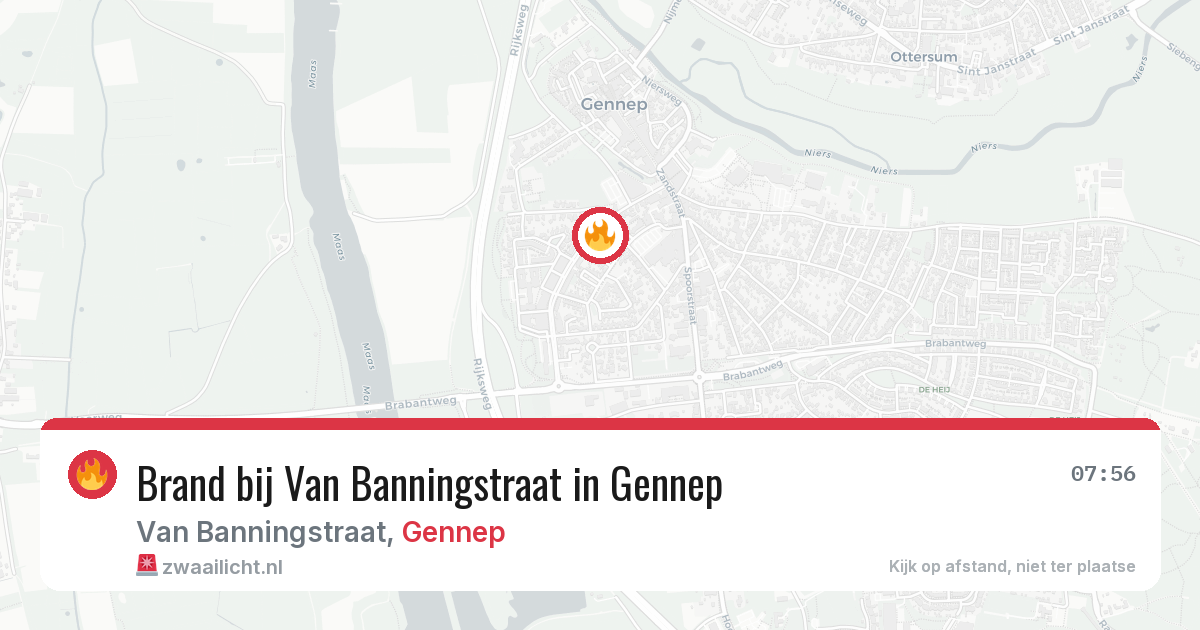 Brand bij Van Banningstraat in Gennep — 26 jun 2026